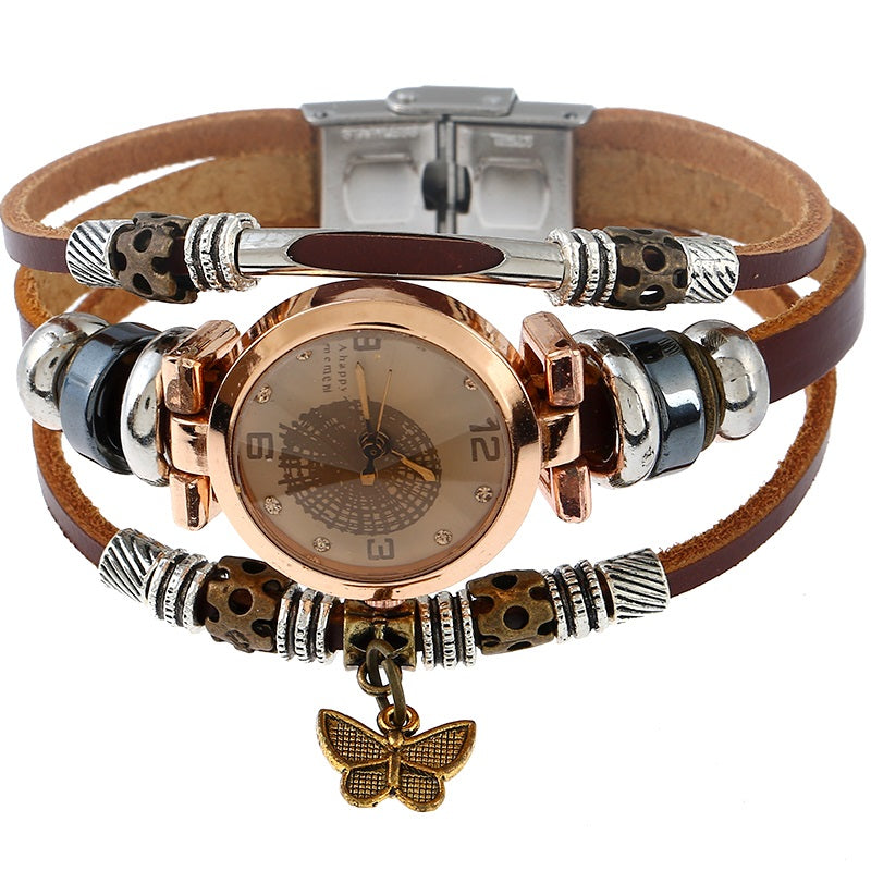 Genuine Leather  Bracelet Watch