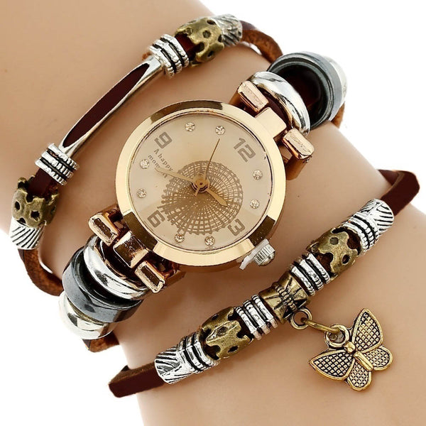 Genuine Leather  Bracelet Watch