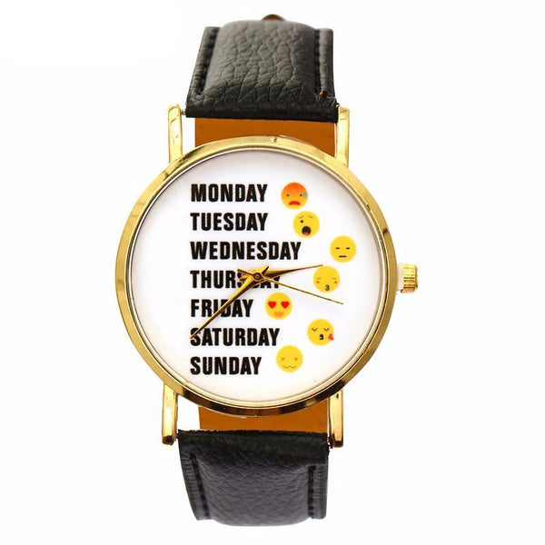 Funny Emoji Quartz Wristwatch