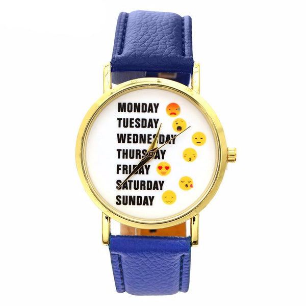 Funny Emoji Quartz Wristwatch