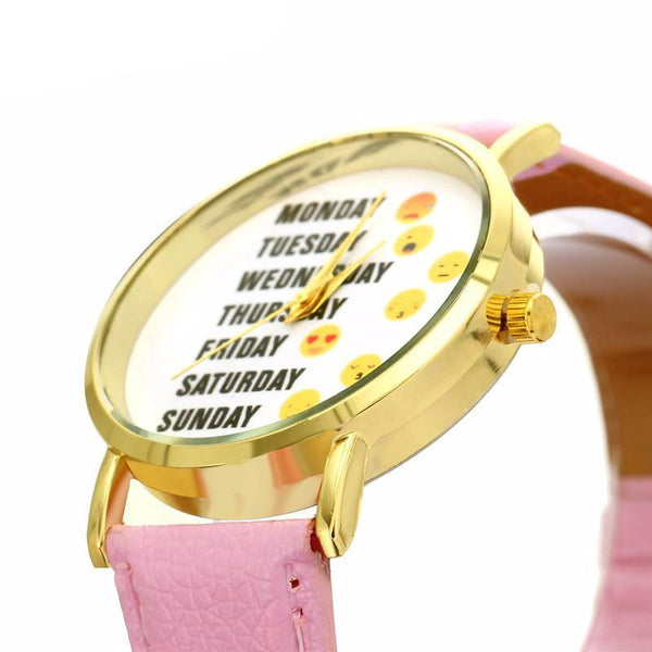 Funny Emoji Quartz Wristwatch