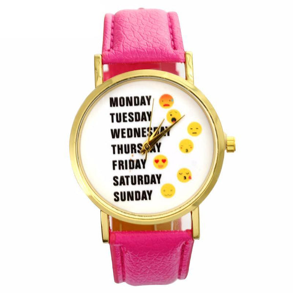 Funny Emoji Quartz Wristwatch