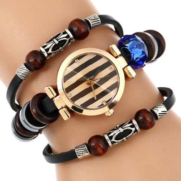 Genuine Leather  Bracelet Watch