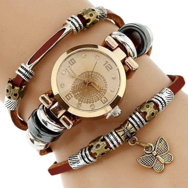 Genuine Leather  Bracelet Watch