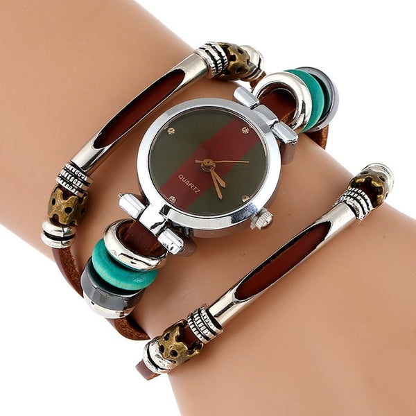 Genuine Leather  Bracelet Watch