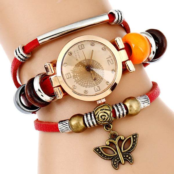 Genuine Leather  Bracelet Watch