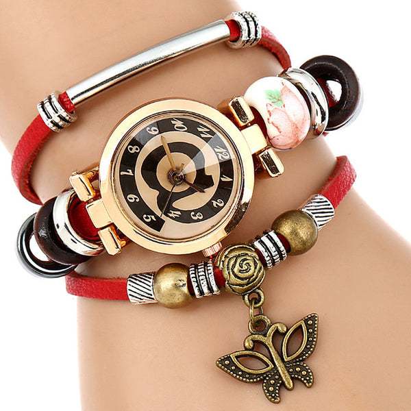 Genuine Leather  Bracelet Watch