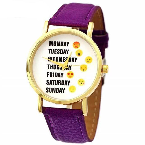Funny Emoji Quartz Wristwatch