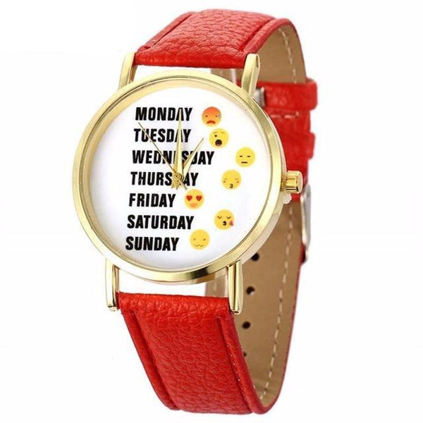 Funny Emoji Quartz Wristwatch