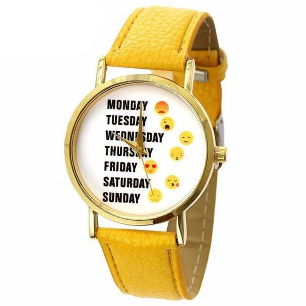 Funny Emoji Quartz Wristwatch