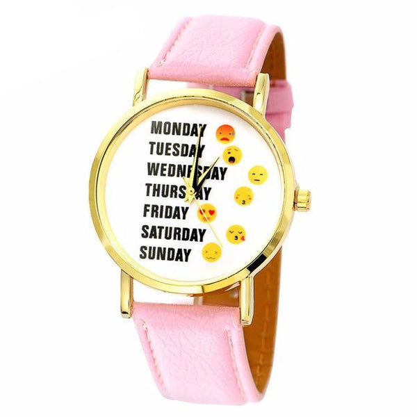 Funny Emoji Quartz Wristwatch