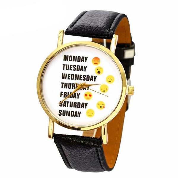 Funny Emoji Quartz Wristwatch