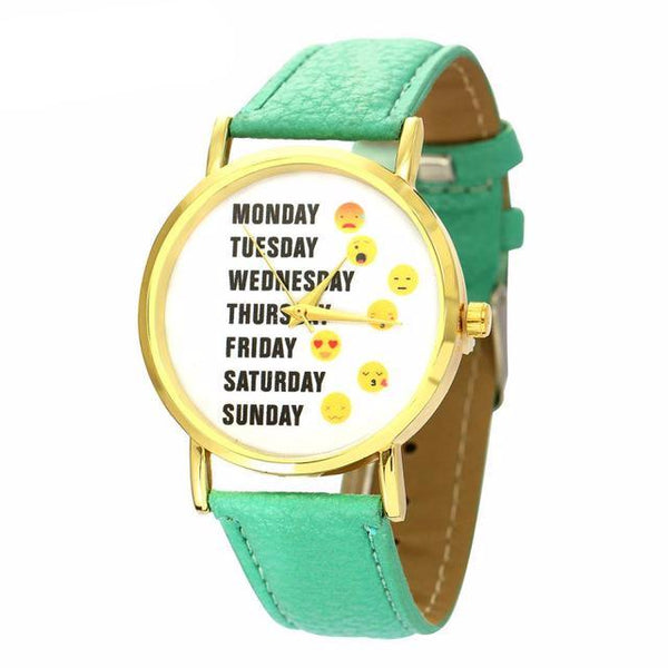 Funny Emoji Quartz Wristwatch
