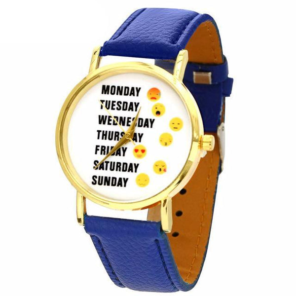 Funny Emoji Quartz Wristwatch