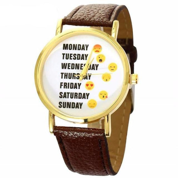 Funny Emoji Quartz Wristwatch