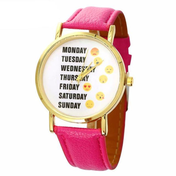 Funny Emoji Quartz Wristwatch