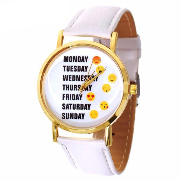 Funny Emoji Quartz Wristwatch